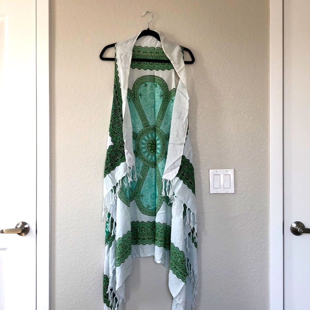 Linen shawl or beach cover up